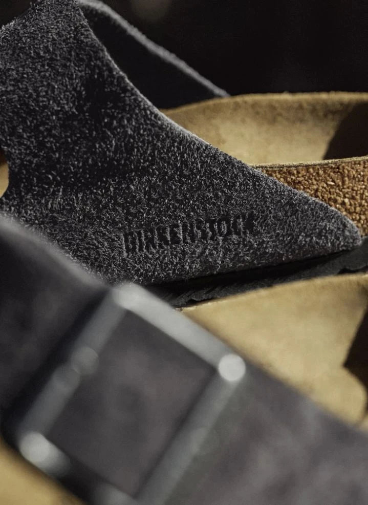 BIRKENSTOCK - Arizona Suede Sandal | Dark grey