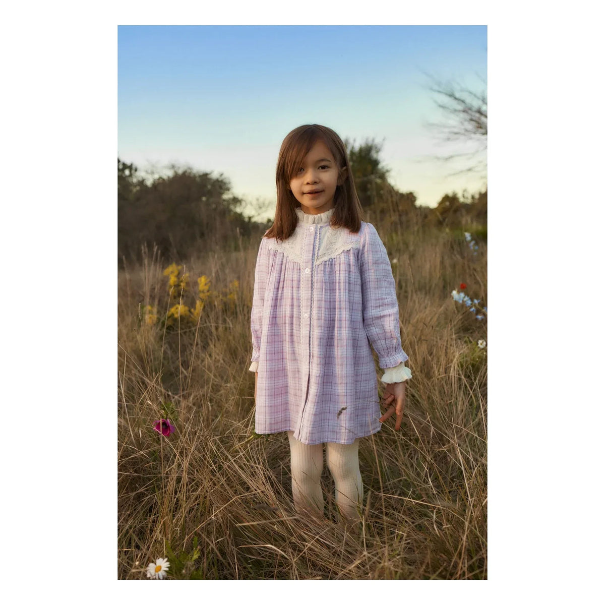 Louise Misha - Floriane Checked Dress | Pink