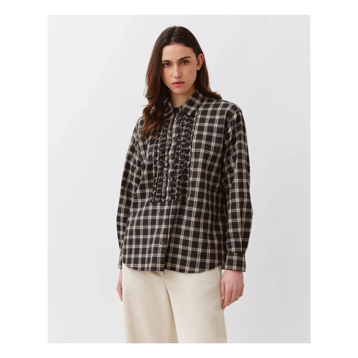 Diega - Castilana Cotton blouse | Gray
