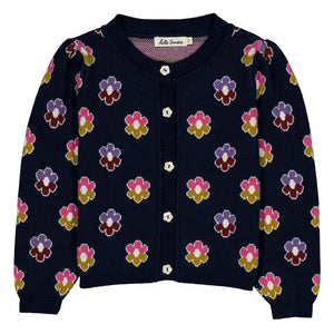 Hello Simone - Lison Fleurs Cardigan | Navy