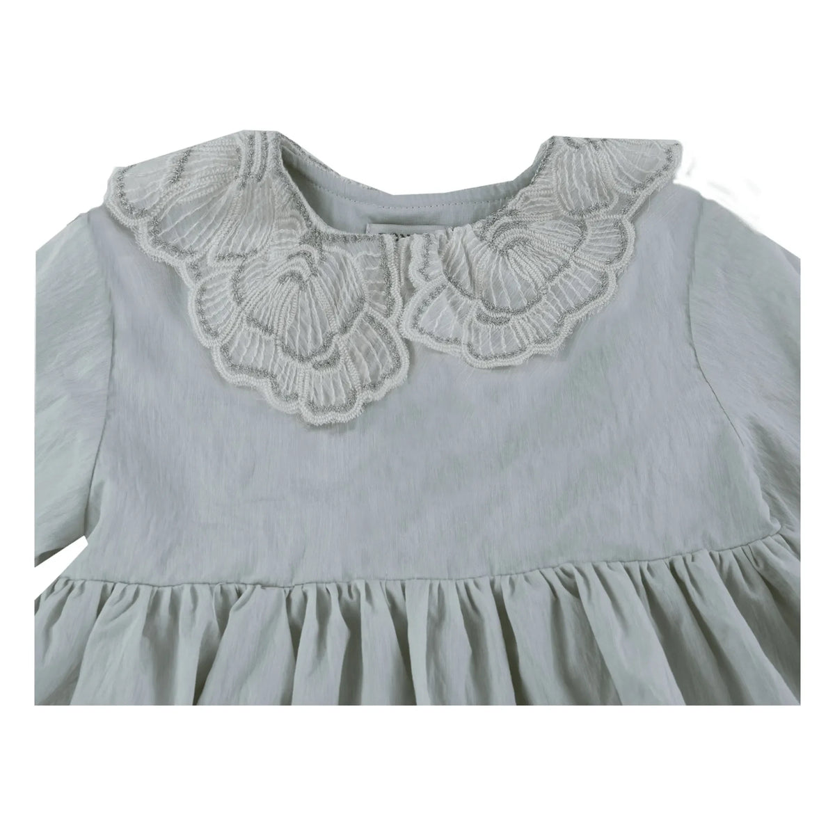 Donsje - Doriane Embroidered Collar Dress | Light Grey