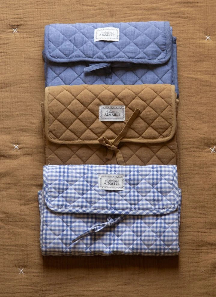 Editions Aimable - Marcel nomad changing mat | Blue Chambray