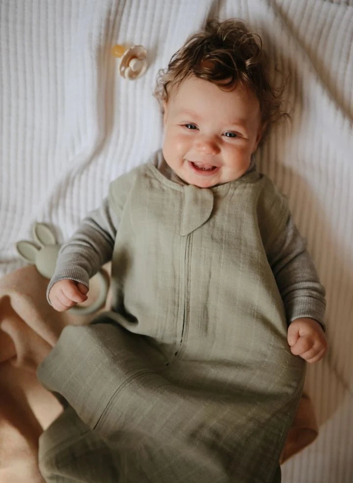 Mushie - Lightweight sleeping bag, organic cotton | Sage