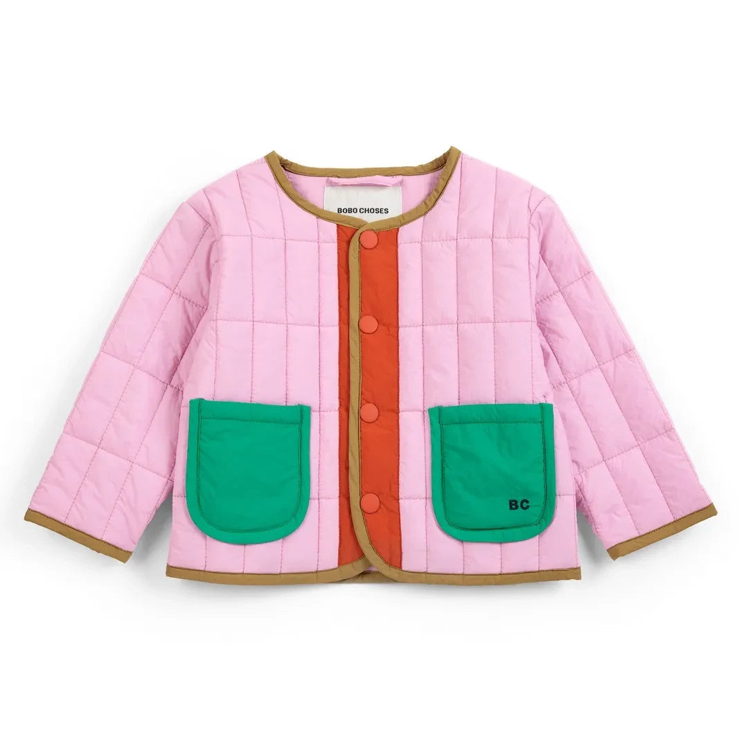 Bobo Choses - Recycled Fiber Quilted Baby Jacket | Pink
