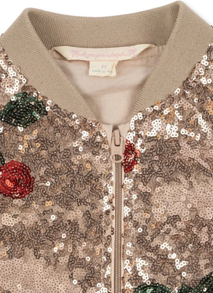 Konges Sløjd - Starla Cherry Sequin Bomber Jacket | Gold