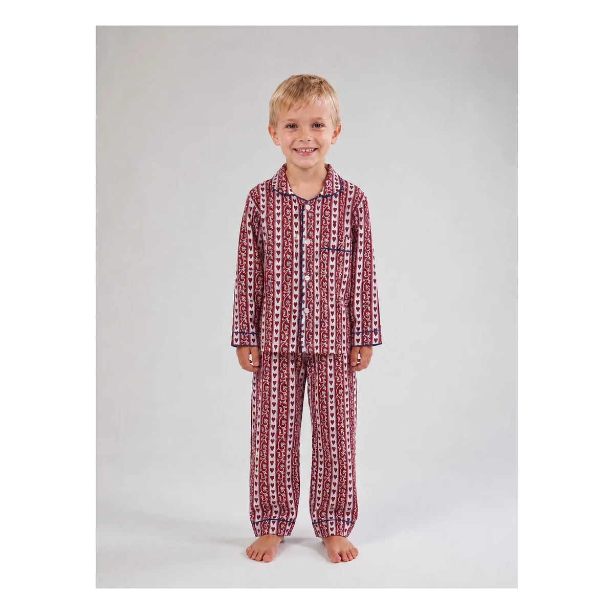 Folkloore - Hearts Pajama - Kids Collection | Red