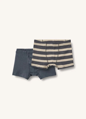 Wheat - 2-pack Louis Coton Bio Boxer shorts | Charcoal grey