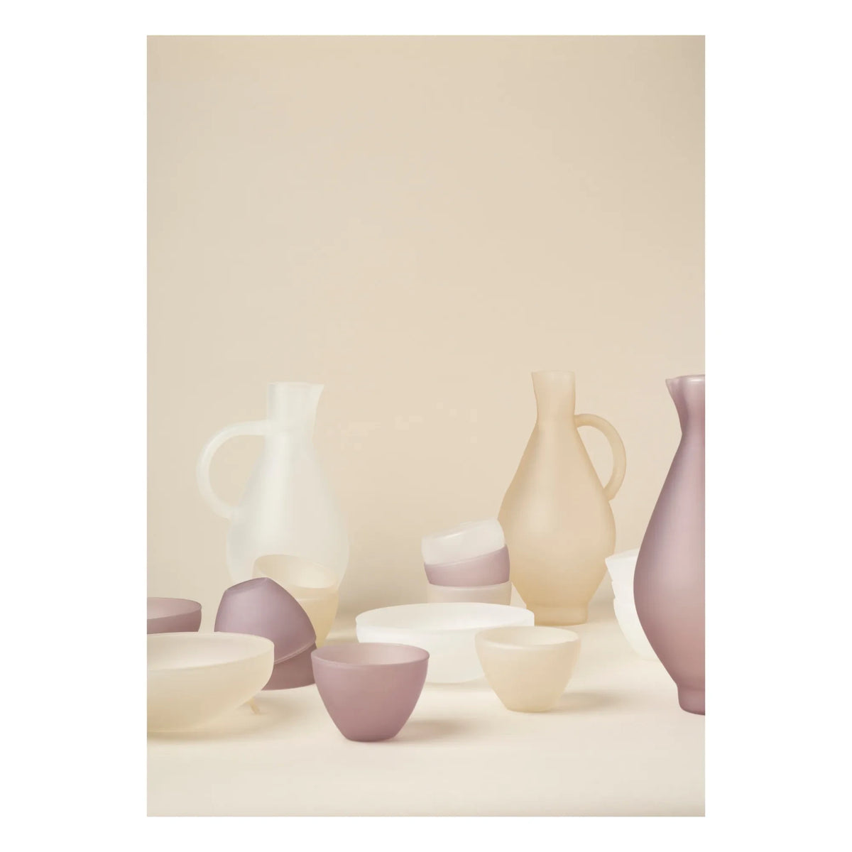 Los Objetos Decorativos - Opal Borosilicate Bowl - Set of 2 | Mauve
