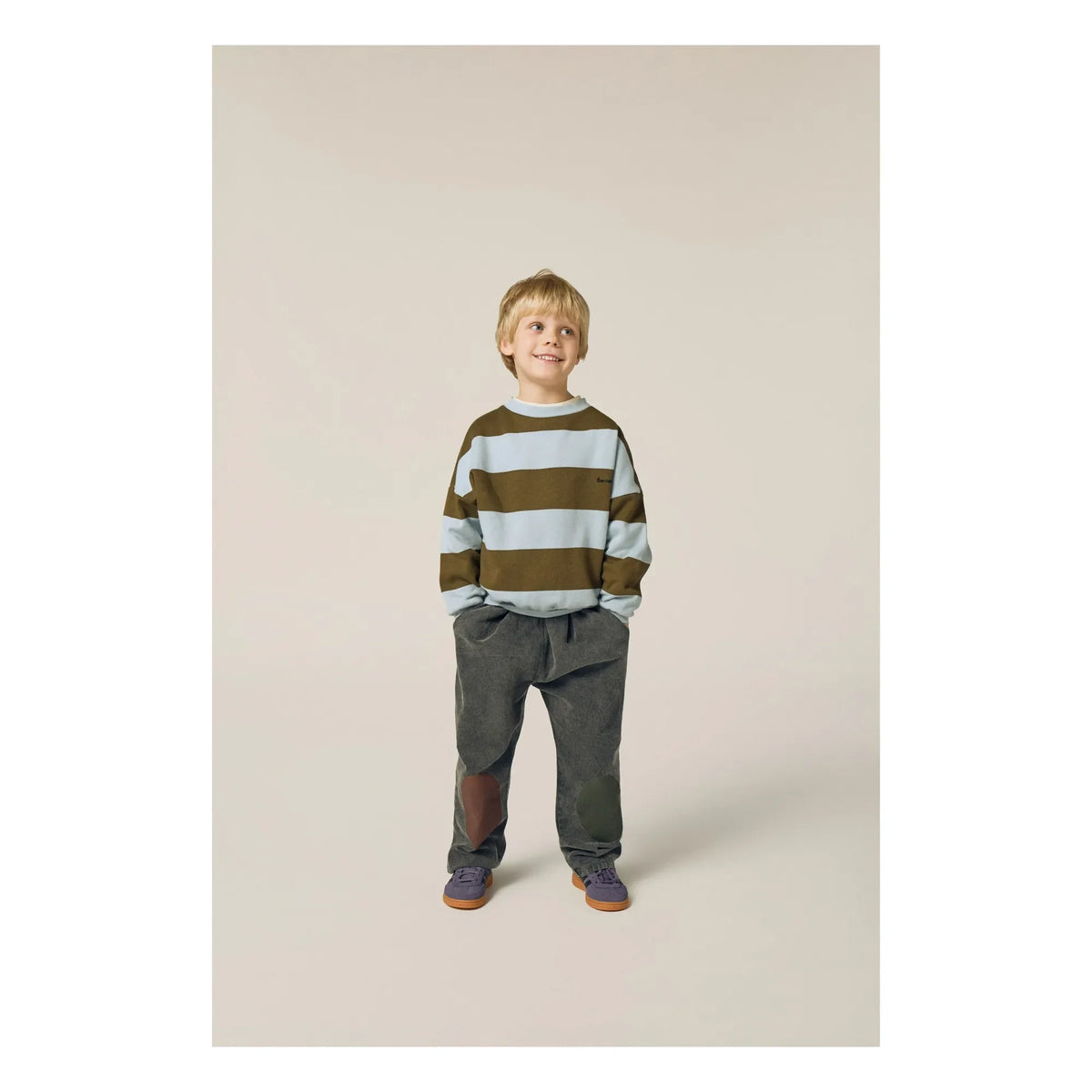 The Campamento - Striped sweatshirt | Haki
