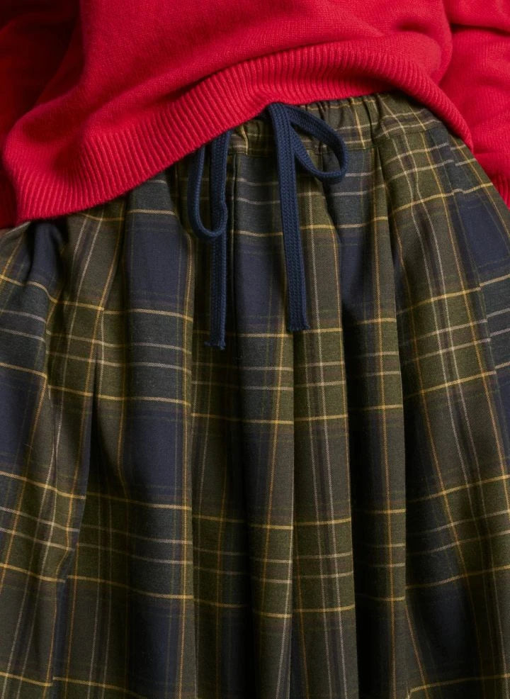 Hod - Leonora Checked Skirt | Khaki