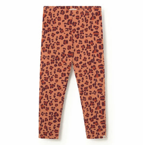 Cozmo - Organic Cotton Leopard Leggings | Coral