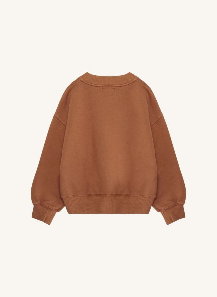 True Artist - Ex Libris organic cotton sweatshirt | Brown