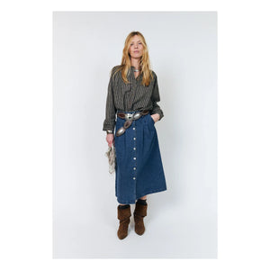 Lollys Laundry - Lennon Denim Cotton Skirt | Blue