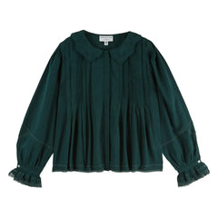Emile et Ida - Elisabeth Vintage Blouse | Forest Green