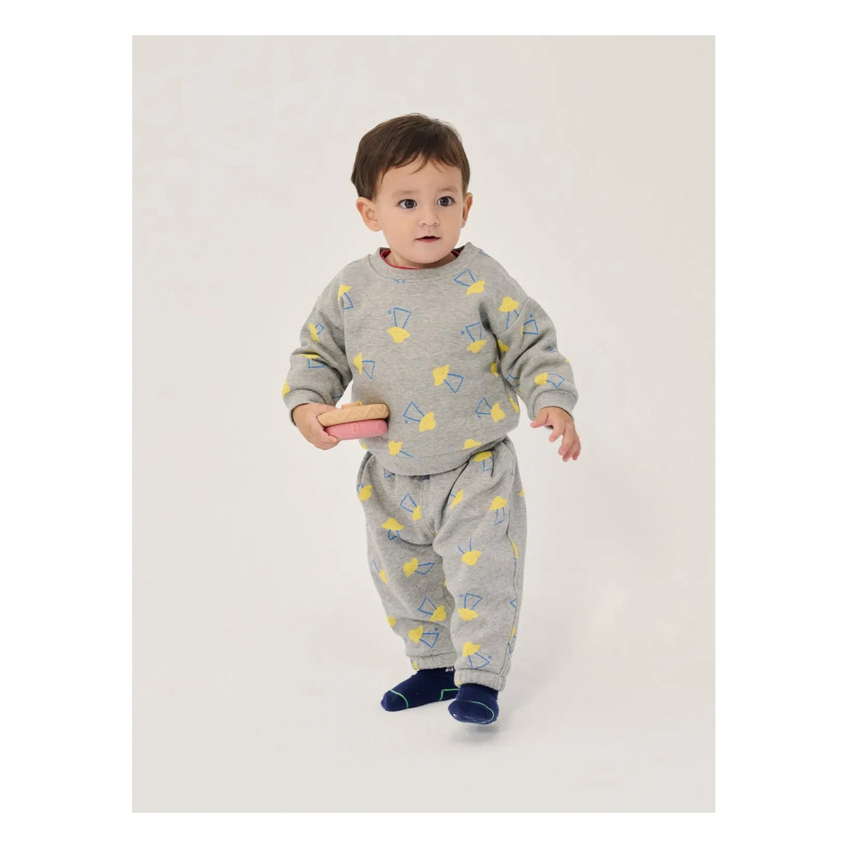 Bobo Choses - Jogger saucers Organic Cotton Baby | Speckled Grey