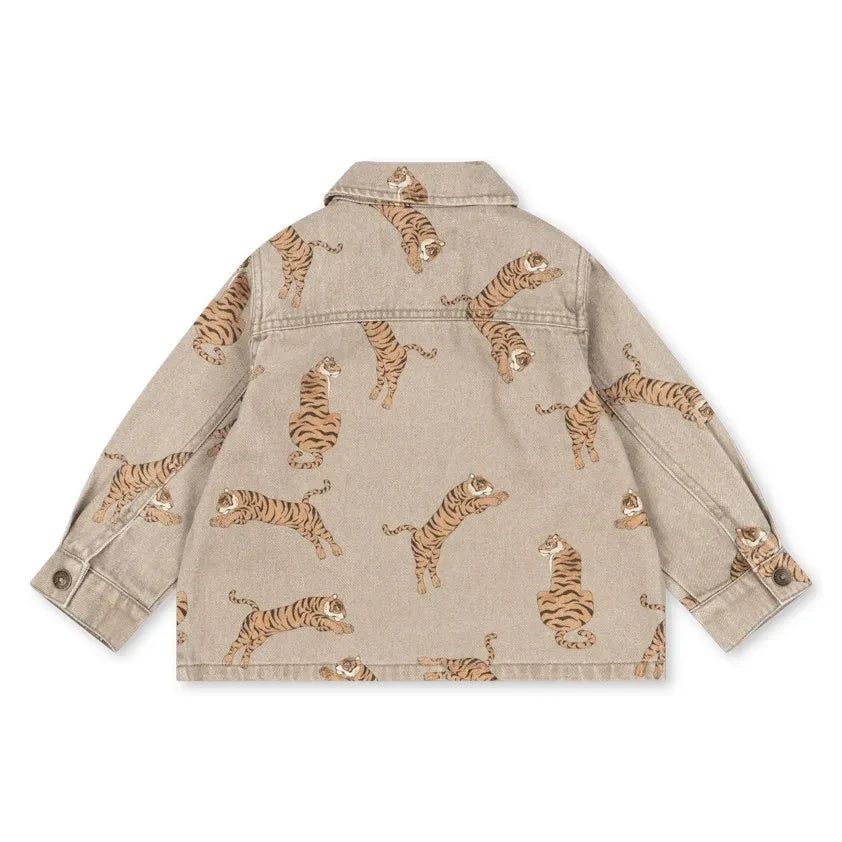 Konges Sløjd - Magot Tigers Organic Cotton Denim Shirt | Beige