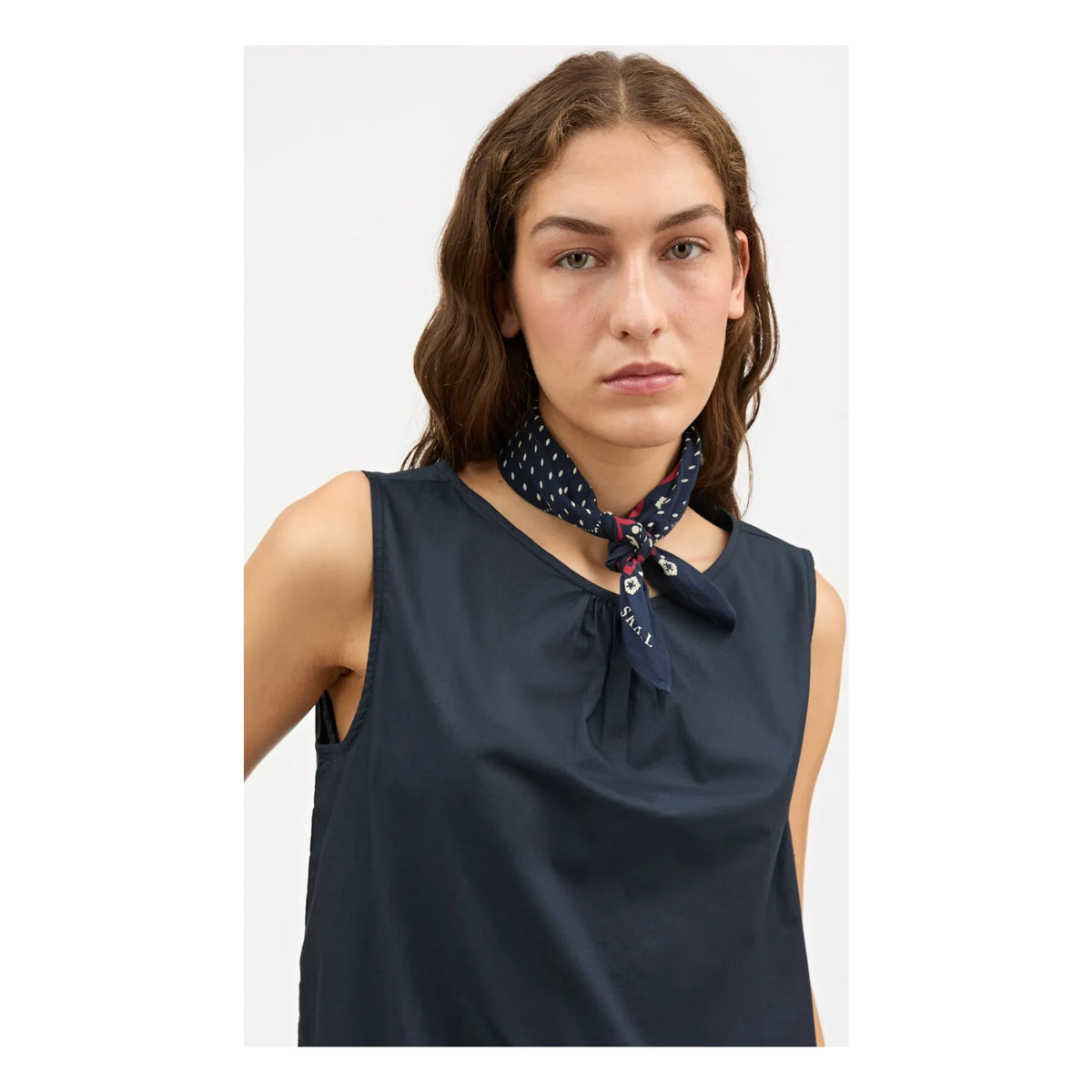 Skall Studio - Juniper Organic Cotton Scarf | Navy Blue