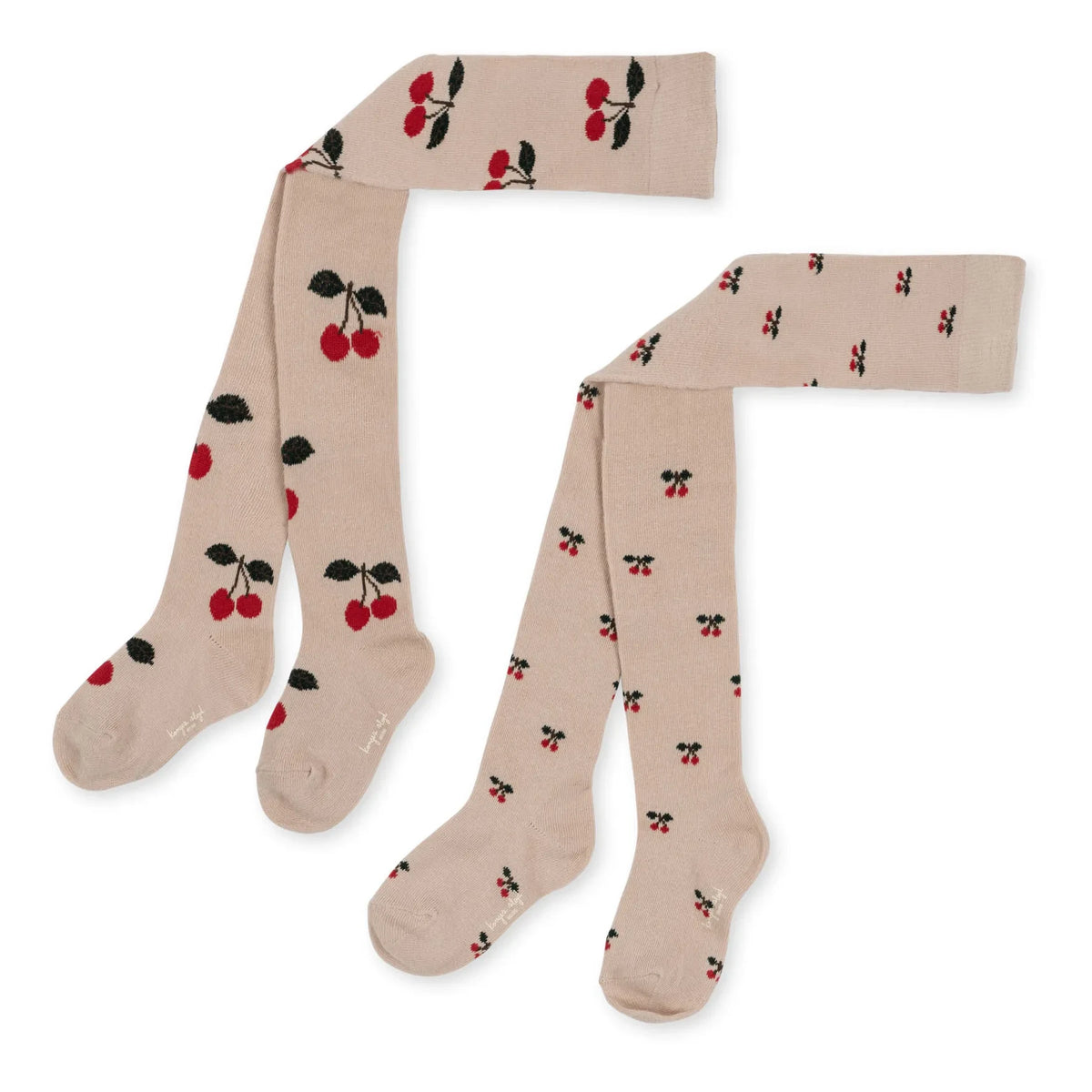 Konges Sløjd - 2-Pack Cherry Organic Cotton Tights | Ecru