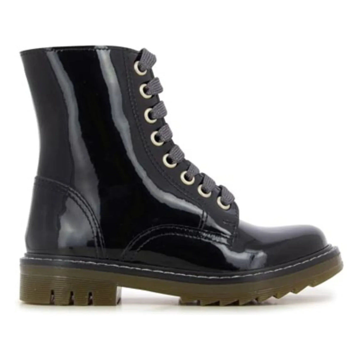 Pom d'Api - Sid Ranger Patent Boots | Black