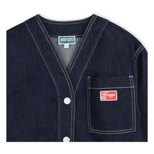 Kenzo - Denim V-neck Jacket Kenzo Garden | Dark Blue