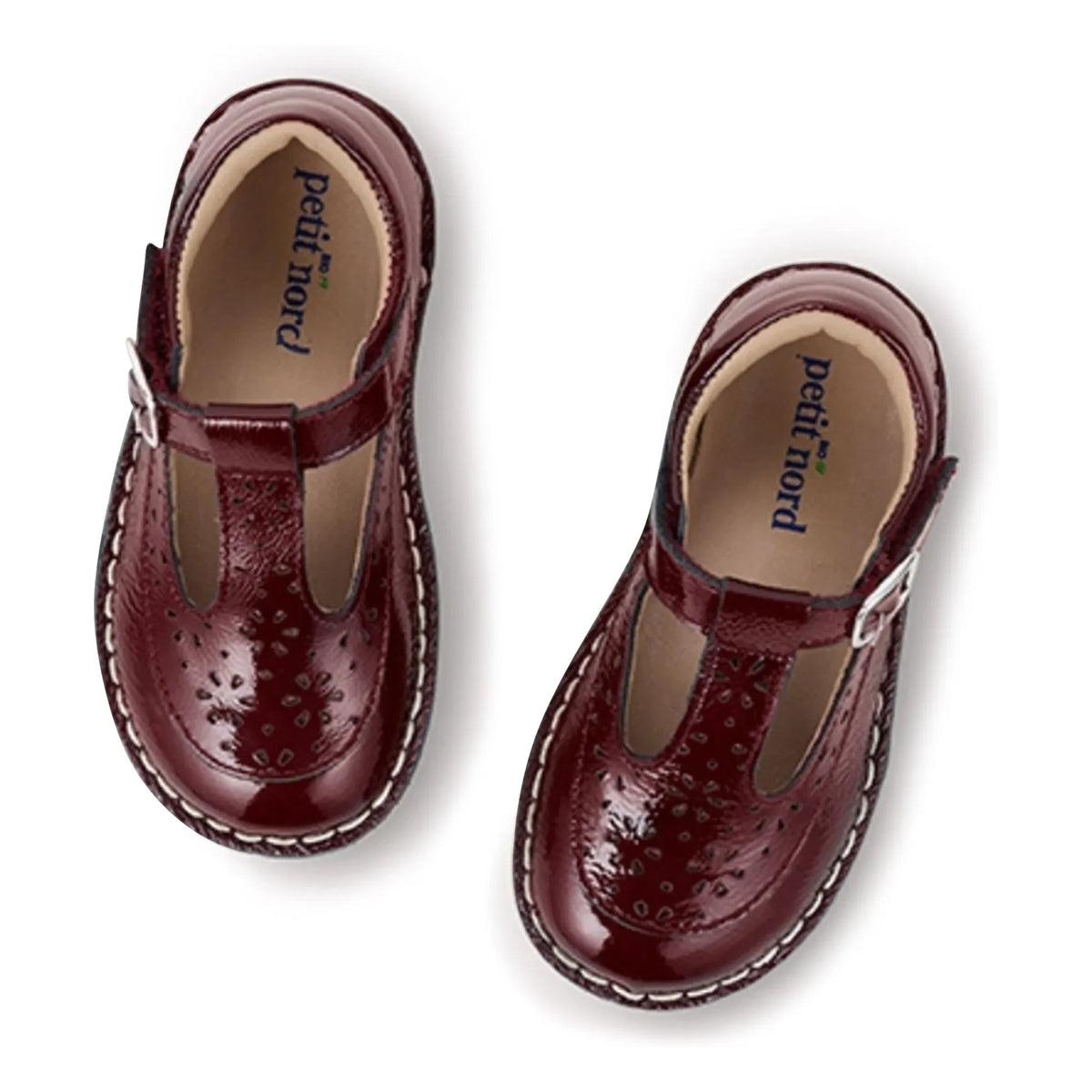 Petit Nord - Baby Low T-Bar Flowers | Plum