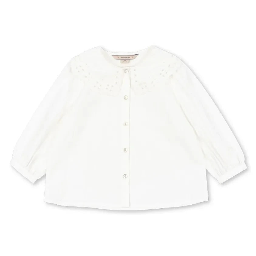 Konges Sløjd - Rilo Embroidered Blouse, Organic Cotton | White