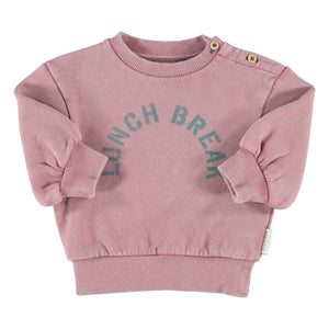 Piupiuchick - Lunch Break organic cotton sweatshirt | Pink