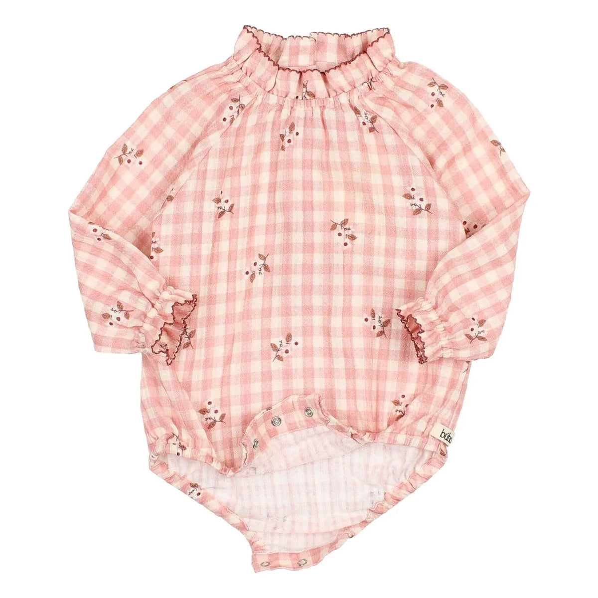 Búho - Vichy Floral Romper Bodysuit | Pink