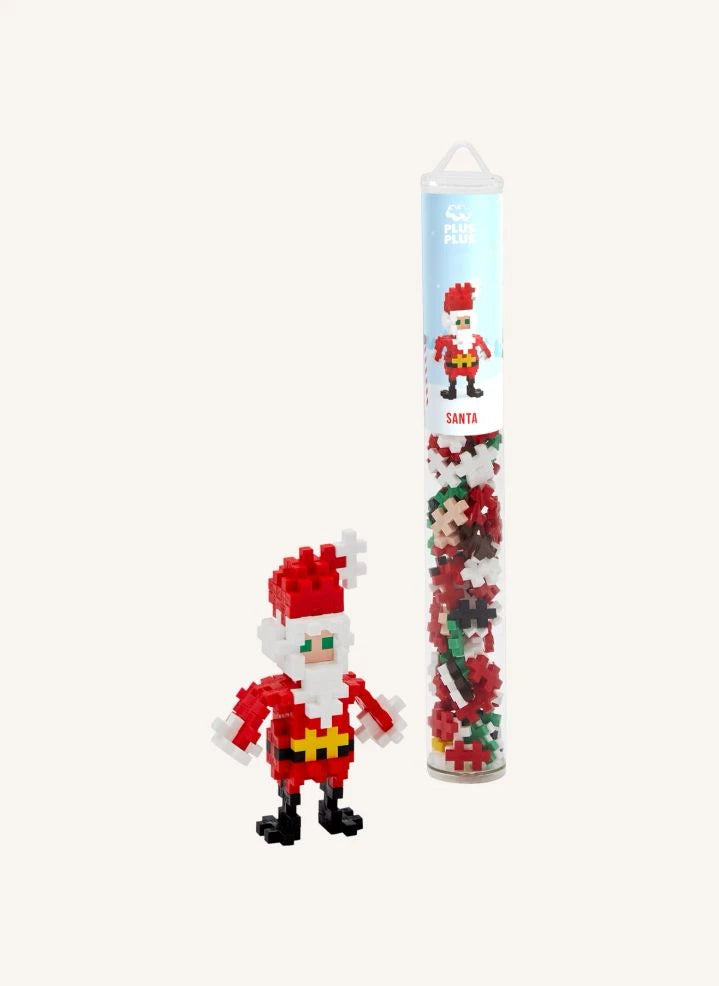 Plus-Plus - Santa Claus Tube - 100 Pieces | Red