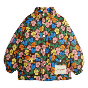 Mini Rodini - Floral Print Recycled-Fiber Puffer Jacket | Black