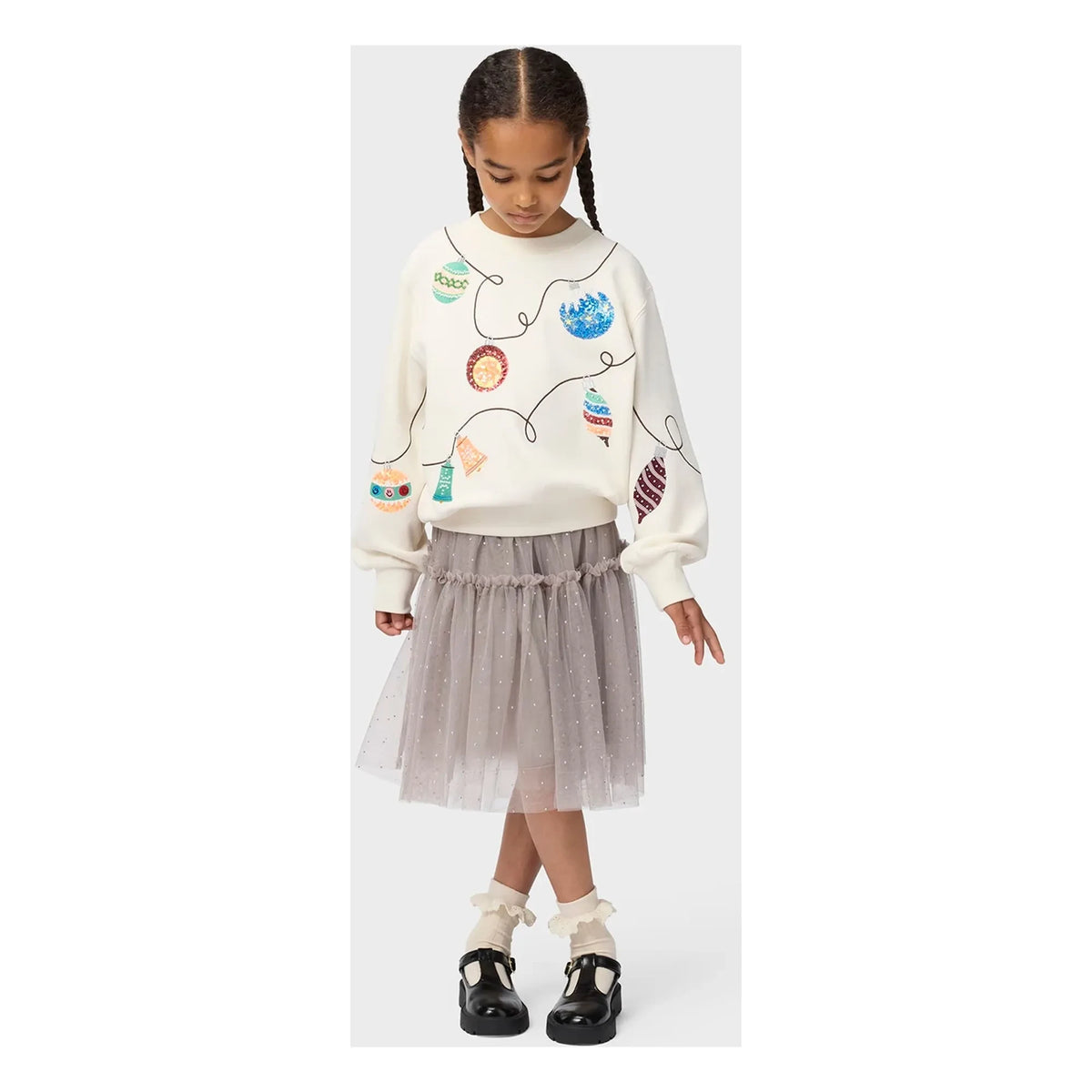 Molo - Net Tulle Skirt | Gray