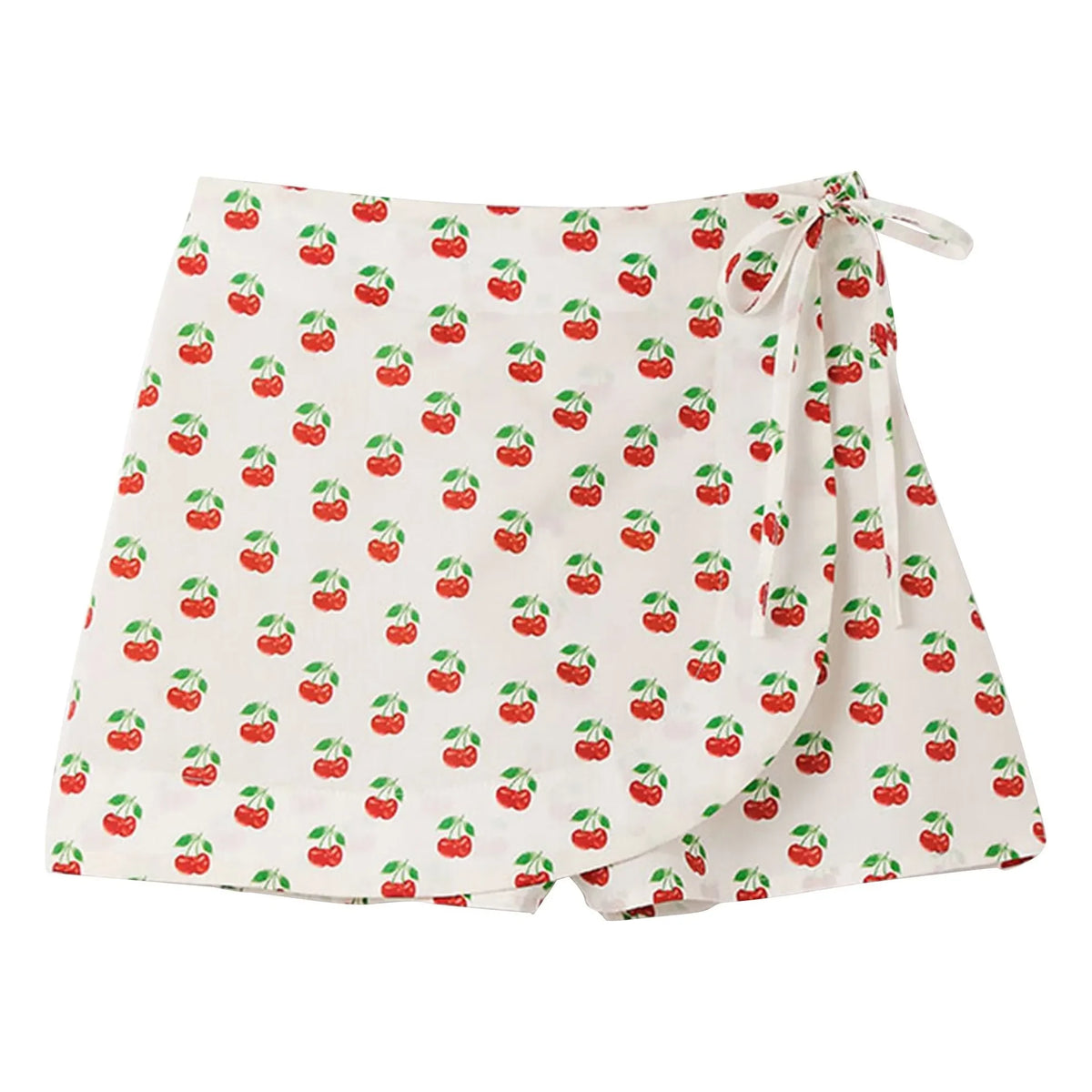 Fabula - Cherry Short Skirt | White