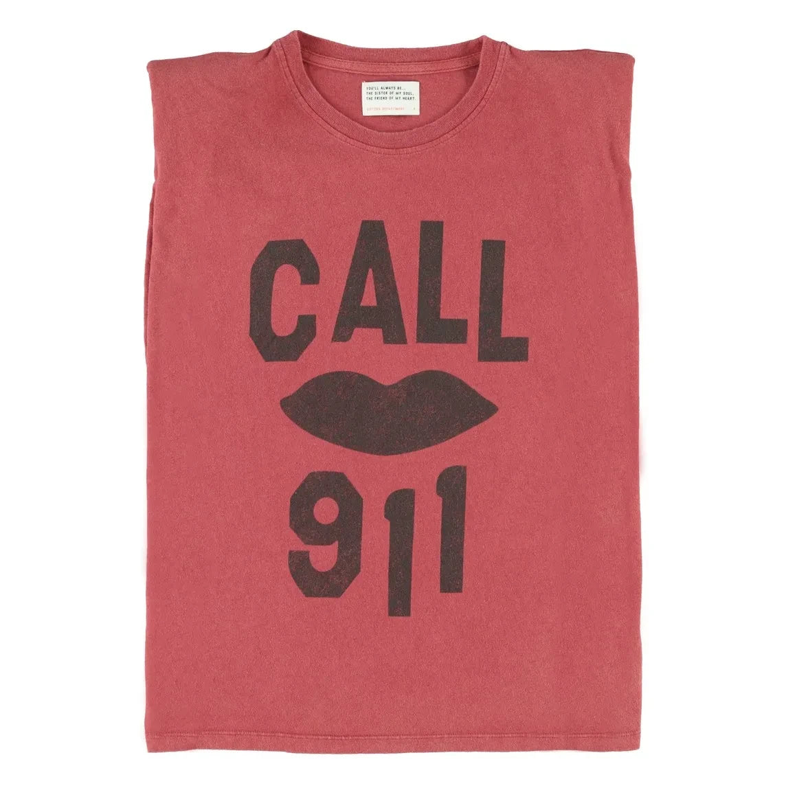 Sisters Department - Alicia Linen and Cotton T-Shirt | Red