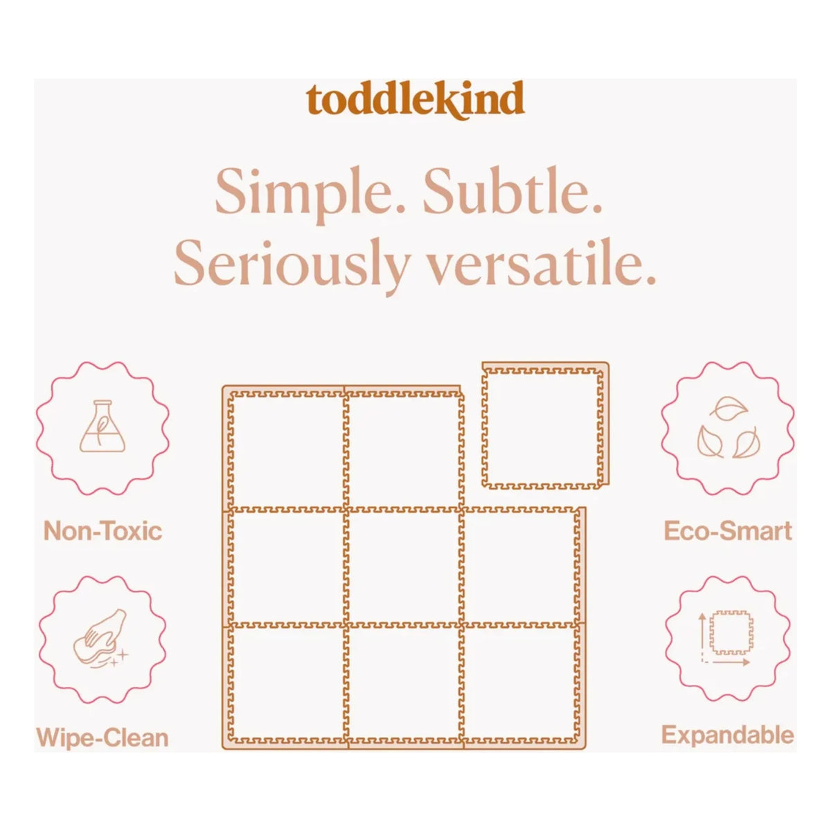 Toddlekind - Wild Modular Play Mat | Dusty Pink