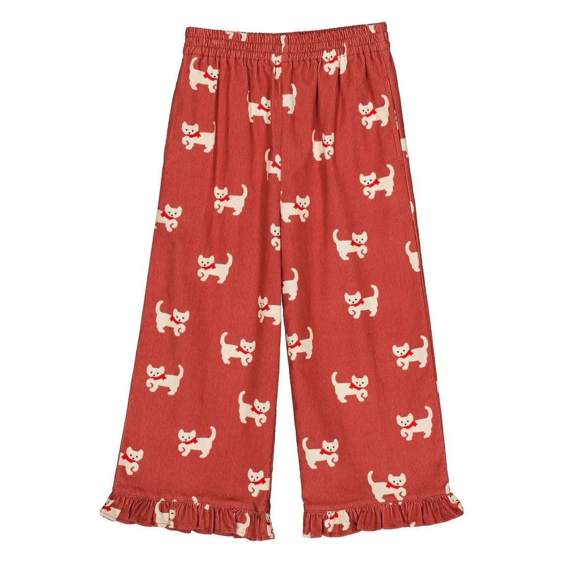 Hello Simone - Malika Cats Corduroy Pants | Brick Red