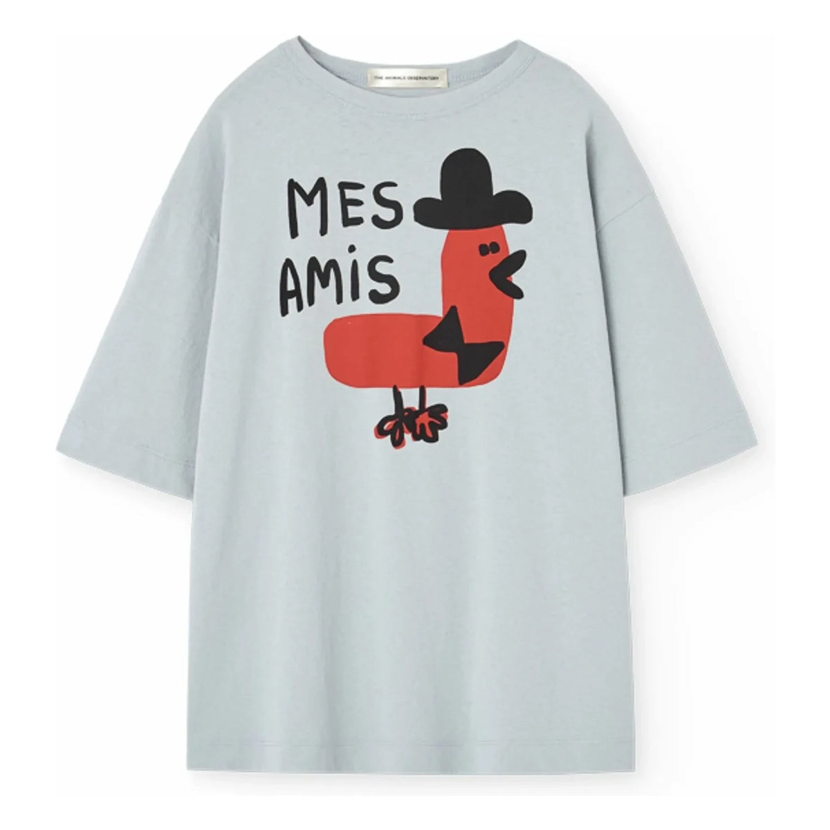 The Animals Observatory - Collie Mes Amis Organic Cotton T-shirt | Light Blue