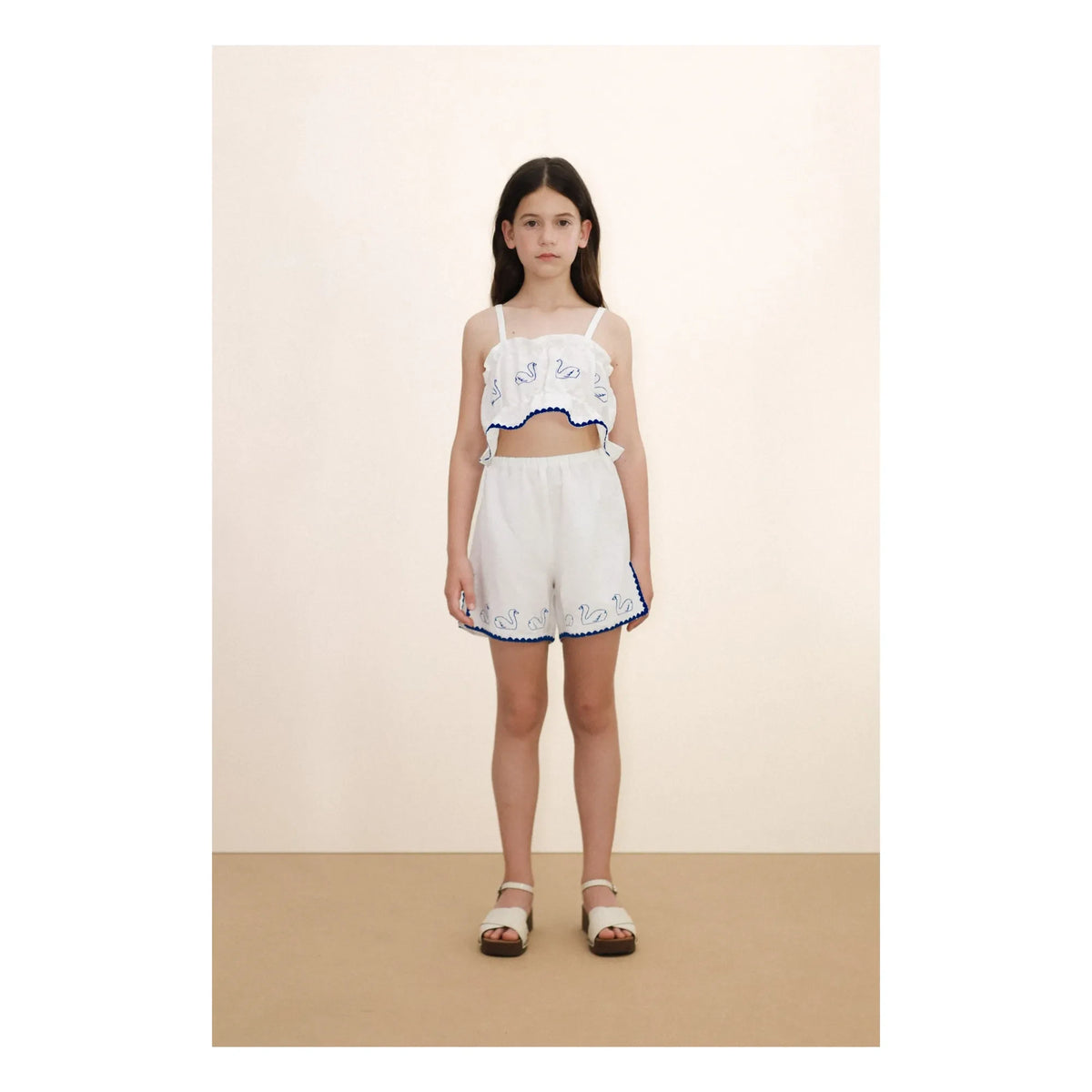 Tinycottons - Swan Top Linen | White