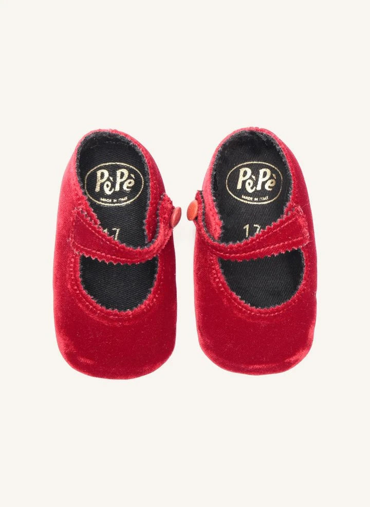 Pèpè - Velvet Slippers | Red