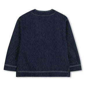 Kenzo - Denim V-neck Jacket Kenzo Garden | Dark Blue