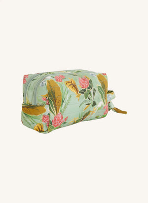 Farm Rio - Large Cotton Toilet Bag | Blue Green