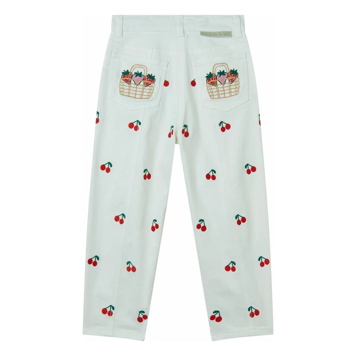 Stella McCartney Kids - Cerises Cotton Gabardine Pants | White