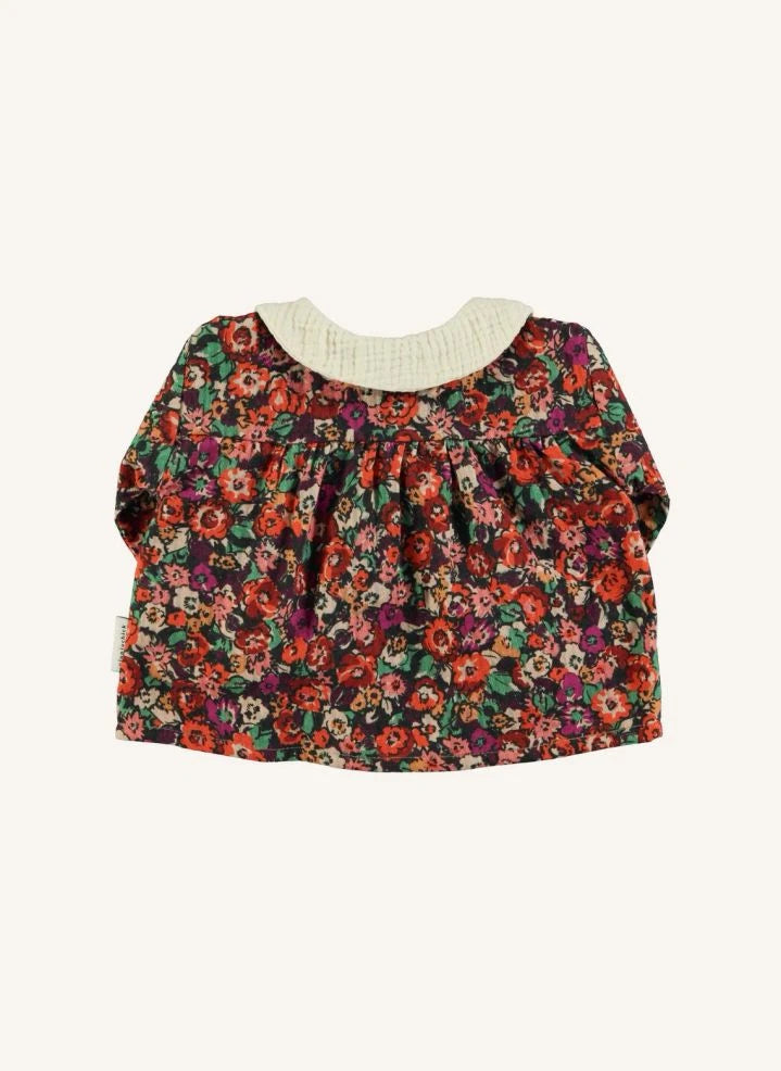 Piupiuchick - Claudine Collar Floral Blouse | Black