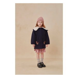 C'era Una Volta - Embroidered Nancy Coat | Navy