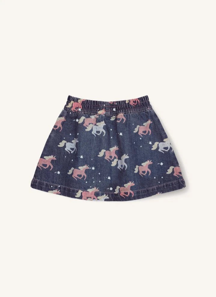 Copenhagen Colors - Organic Cotton Denim Unicorn Skirt | Dark Blue