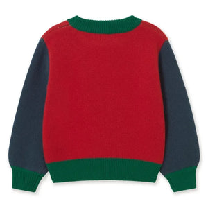 Tinycottons - Color Block Wool Sweater | Red