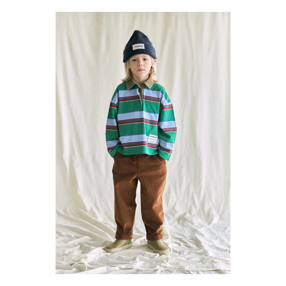 Tangerine - Striped Polo Shirt | Green