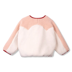 Wynken - Flower Sherpa Jacket | Pink
