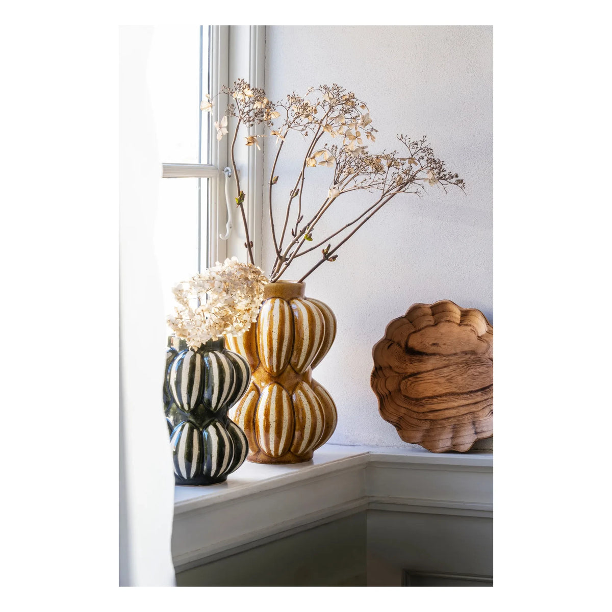 Madam Stoltz - Stoneware Vase | Mustard