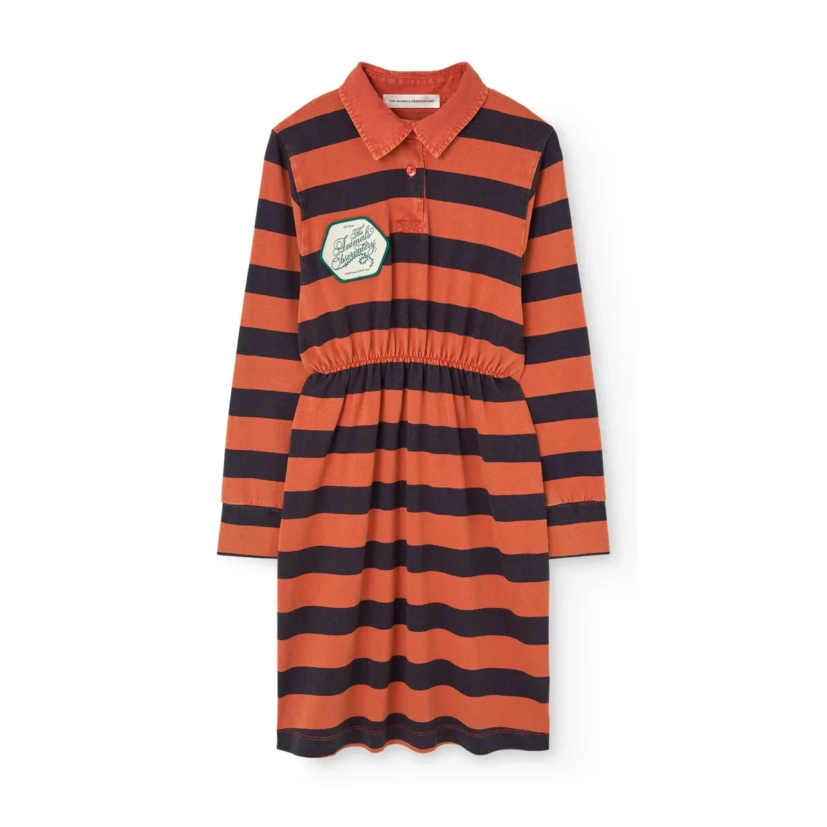 The Animals Observatory - Striped Dove Dress Organic Cotton | Red