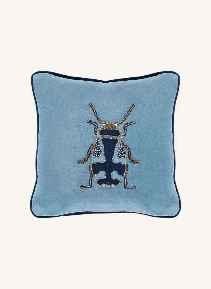 Anna + Nina - Mist Stroller Cushion | Blue